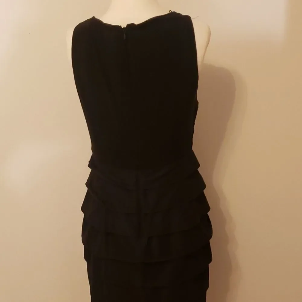 Adrianna Papell black sleeveless dress 8 - Picture 4 of 6